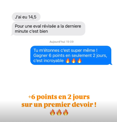 Capture du témoignage de Élève